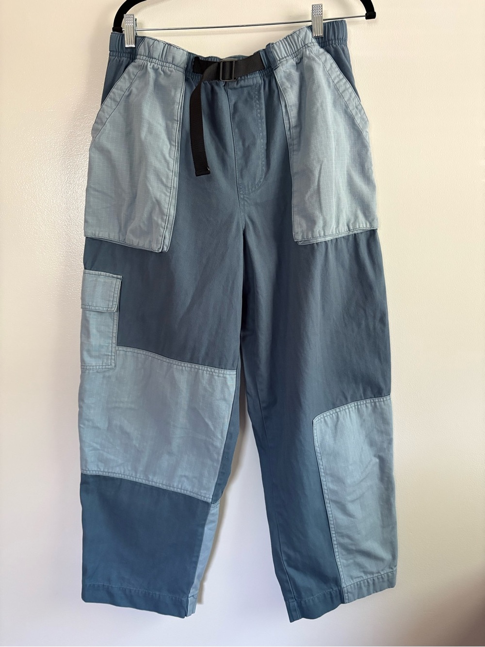 BDG Urban Outfitters Patchwork Cargo Pants Blue Gorpcore Skate Utility Large